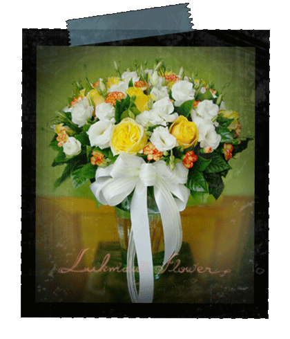 แบบแจกันดอกไม้สด002 @ร้านดอกไม้ลูกแมว [Lukmaw-flower.com]